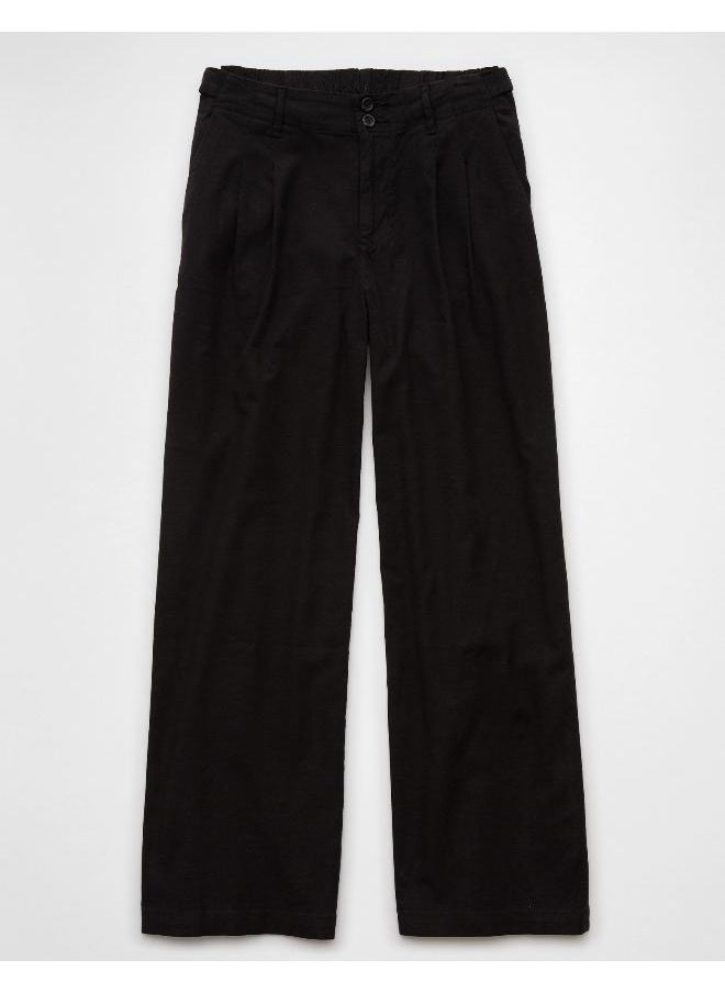 American Eagle AE Stretch Linen-Blend High-Waisted Wide-Leg Trouser  - Image 3