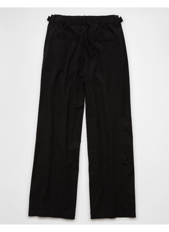 American Eagle AE Stretch Linen-Blend High-Waisted Wide-Leg Trouser  - Image 4