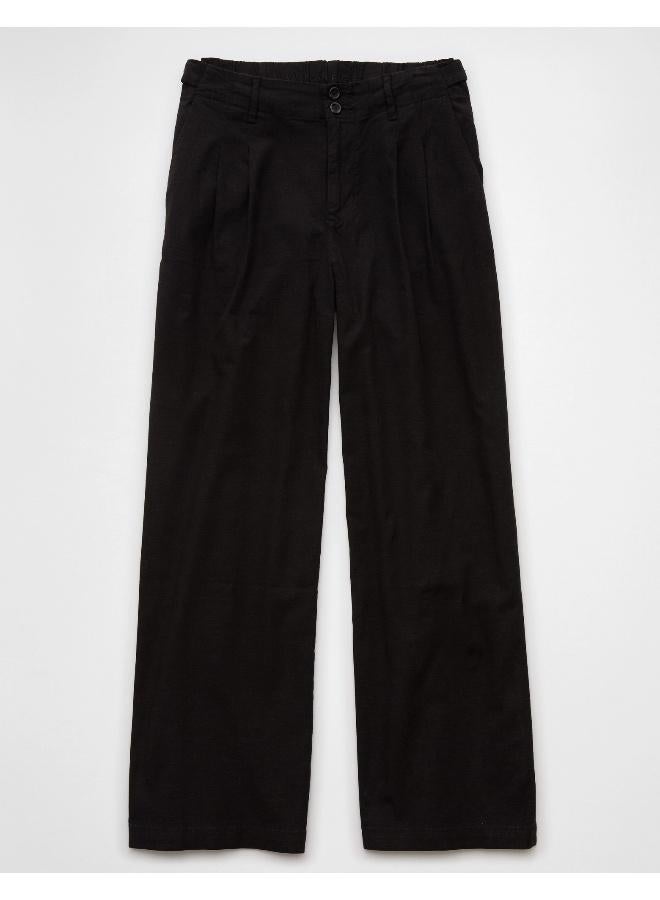 American Eagle AE Stretch Linen-Blend High-Waisted Wide-Leg Trouser  - Image 3
