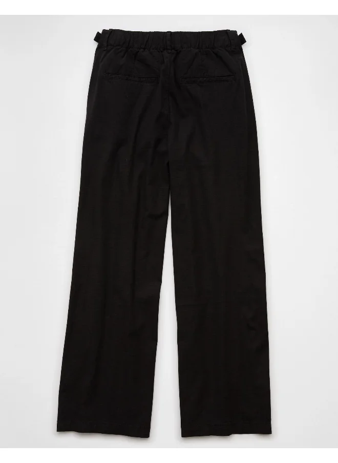 امريكان ايجل AE Stretch Linen-Blend High-Waisted Wide-Leg Trouser