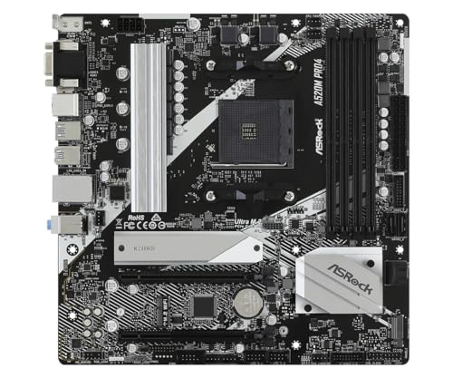 ASRock لوحة أم ASRock A520M Pro4 متوافقة مع معالجات AMD Ryzen 3000/4000 (سوكيت AM4) مع شريحة A520، Micro ATX [منتج معتمد محلياً] - Image 2