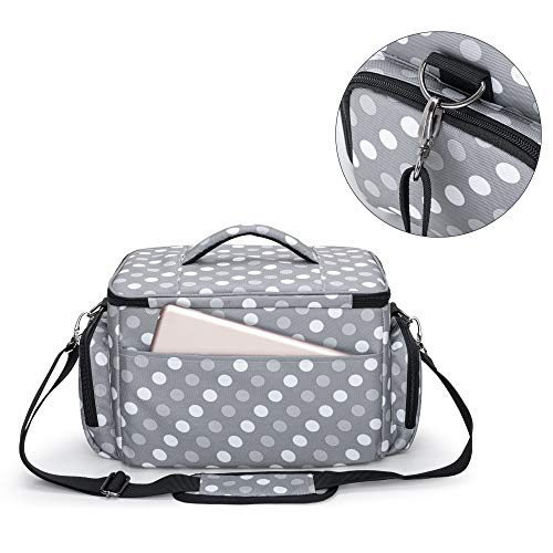 LUXJA Carrying Case Compatible with Cricut Joy and Easy Press Mini, Carrying Bag with Supplies Storage Sections, Polka Dots - Image 5