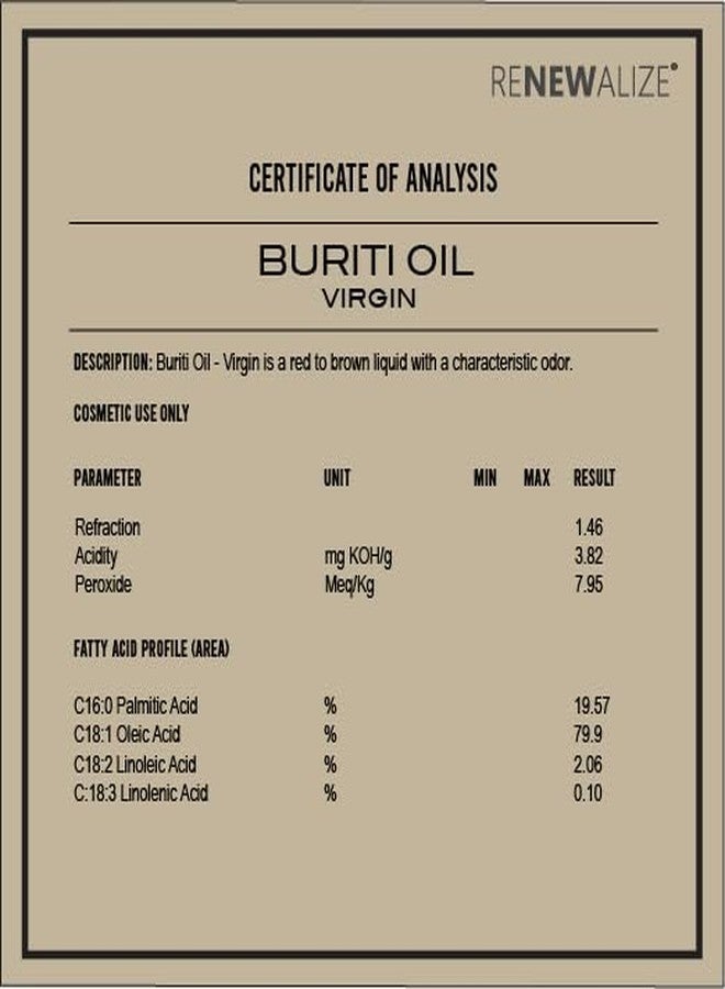 Renewalize Brazilian Buriti Oil – 100% Pure, Cold Pressed & Unrefined | Natural Moisturizer for Skin, Hair & Nails | Rich in Beta-Carotene (2 fl oz - Image 4