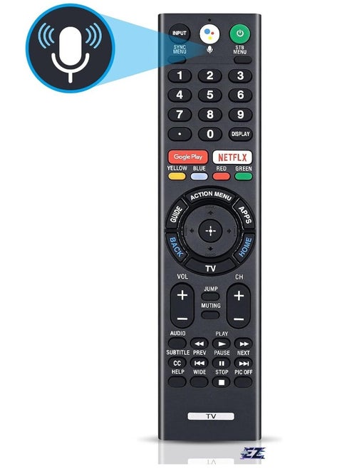 Replacement Remote for Sony Bravia TV with Voice Control, Compatible with Sony RMF-TX300U 4K Smart HDTV Models XBR-49X800E, XBR-55X800E, XBR-55X850D, XBR-65X850E, XBR-85X850D, XBR-43X800E, XBR-65X930D, XBR-75X850E, XBR-75X940D