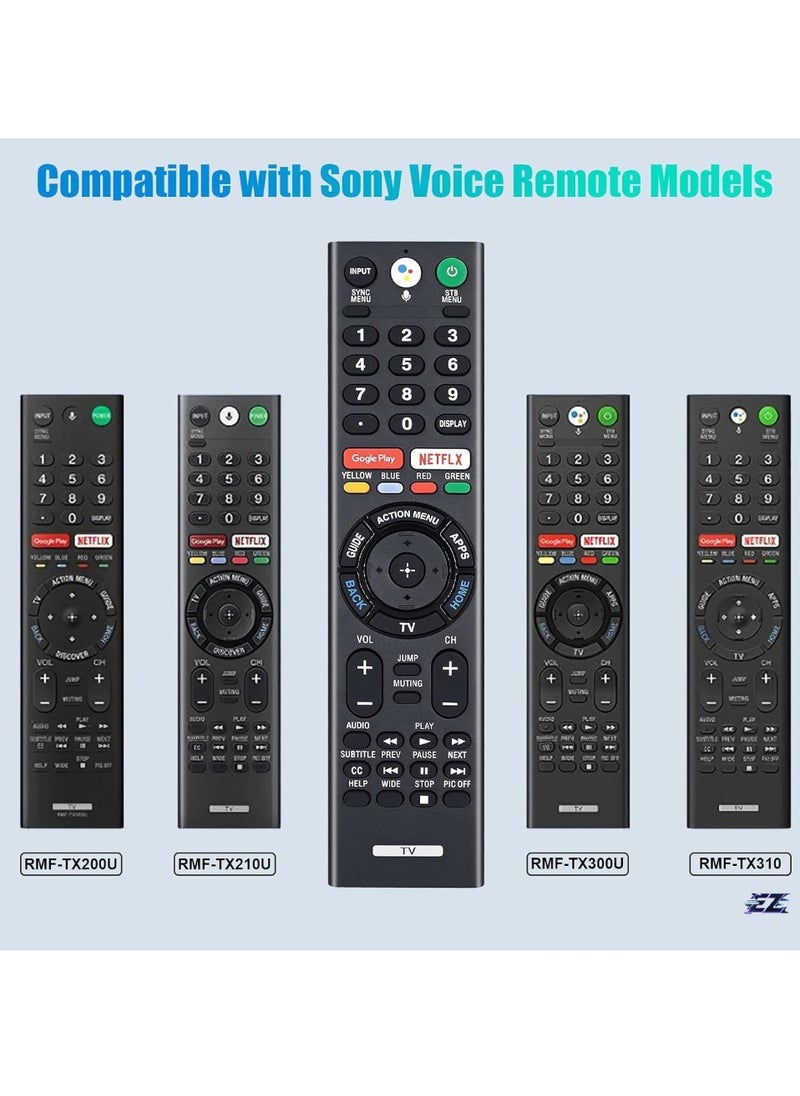 ELTRAZONE - Replacement Remote for Sony Bravia TV with Voice Control, Compatible with Sony RMF-TX300U 4K Smart HDTV Models XBR-49X800E, XBR-55X800E, XBR-55X850D, XBR-65X850E, XBR-85X850D, XBR-43X800E, XBR-65X930D, XBR-75X850E, XBR-75X940D - Image 1