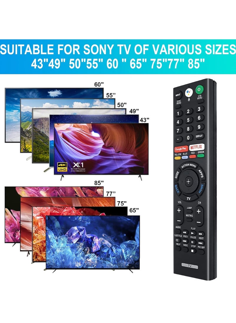 ELTRAZONE - Replacement Remote for Sony Bravia TV with Voice Control, Compatible with Sony RMF-TX300U 4K Smart HDTV Models XBR-49X800E, XBR-55X800E, XBR-55X850D, XBR-65X850E, XBR-85X850D, XBR-43X800E, XBR-65X930D, XBR-75X850E, XBR-75X940D - Image 1