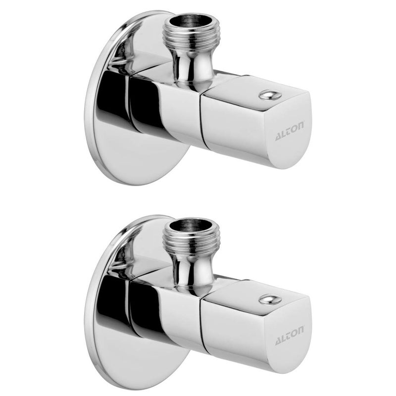 ALTON ARA19026 Brass Angle Valve With Wall Flange Chrome 2 Pec Set