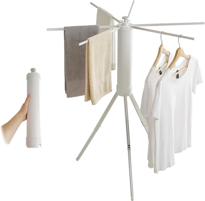 JOOM Clothes Drying Rack Portable Foldable - Drying Rack Clothing Space Saving,Collapsible Drying Rack for Laundry,Travel,Indoor,Outdoor. Folding Clothing Rack Home and Travel (Small Silver) - Image 1