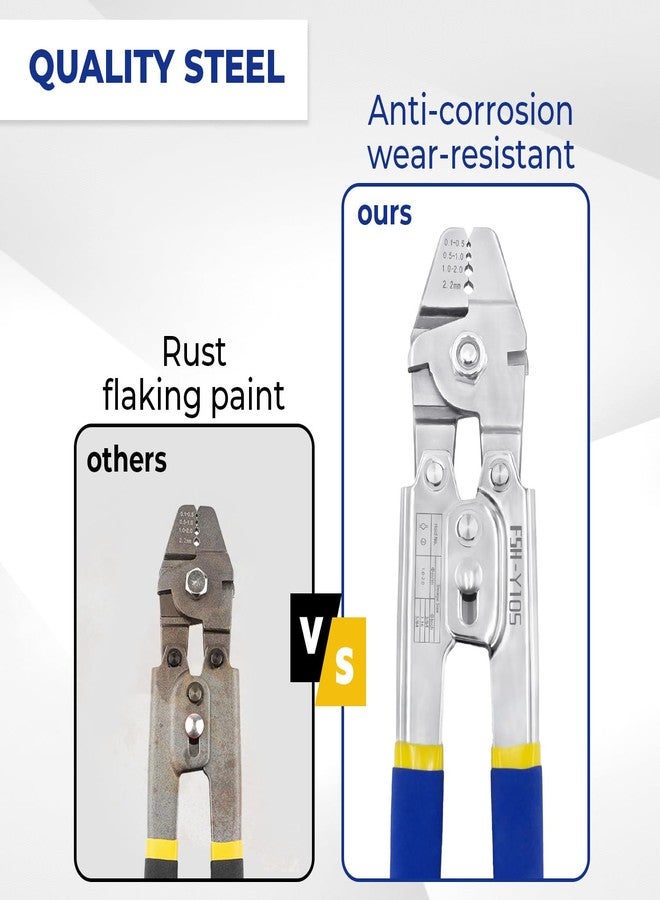 XOOL Wire Rope Crimping Tool with Built-in Cutter, Hand Swaging Tool with 66FT/20M 1/16'' Wire, 200PCS Aluminum Double Barrel Ferrule Crimping Loop Sleeve and 12PCS Stainless Steel Thimble - Image 5