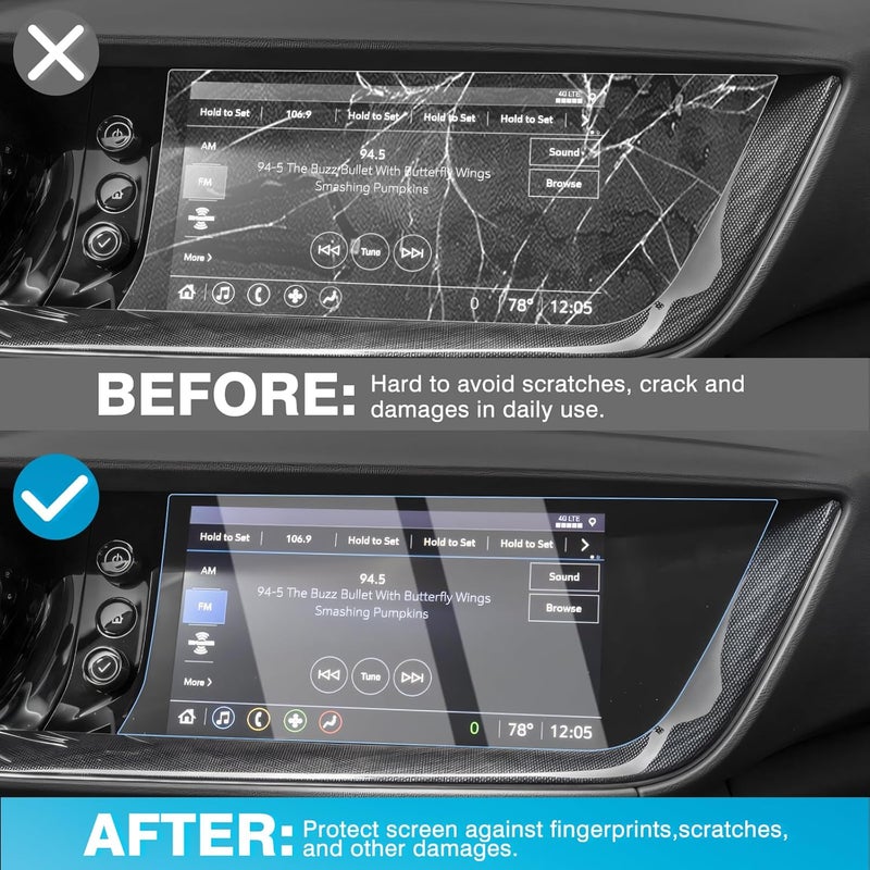 Karltys 【Upgrade】 2 Pack Screen Protector for 【No Glare u0026 Fingerprint】 Tempered Glass Buick Envision 2023~2021 10.2-Inch - Image 3