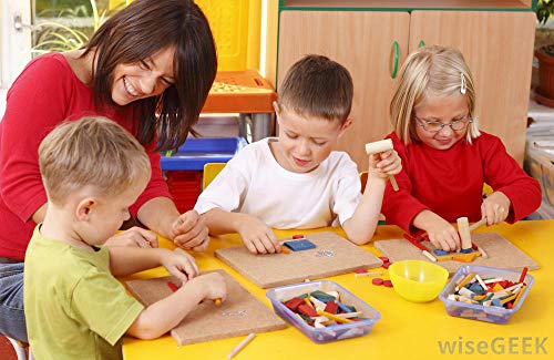MGTECH 18 Pcs Mini Wooden Hammers Toy for Kids, Natural Wood Breakable Heart Hammers for Chocolate - Image 5
