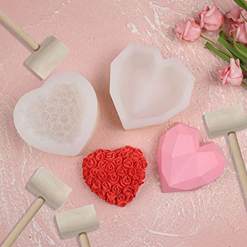 MGTECH 18 Pcs Mini Wooden Hammers Toy for Kids, Natural Wood Breakable Heart Hammers for Chocolate - Image 4