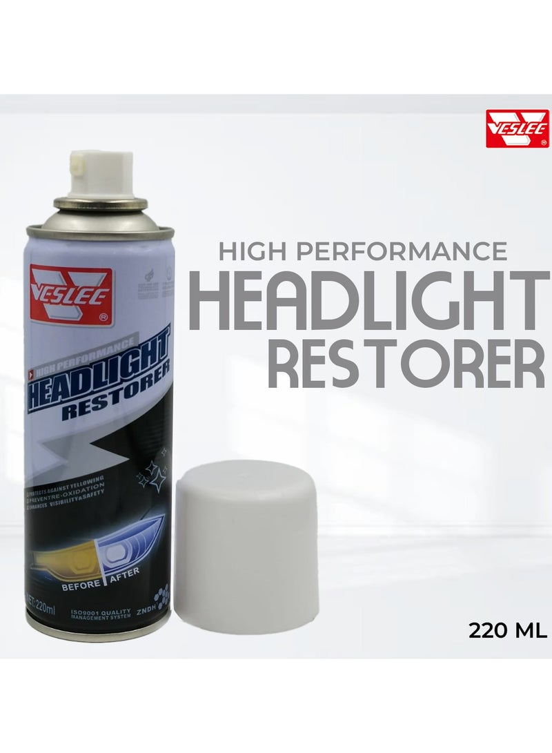 Headlight Restorer Yellowing Protection HIgh Performance  Head Light Restorer 220ml