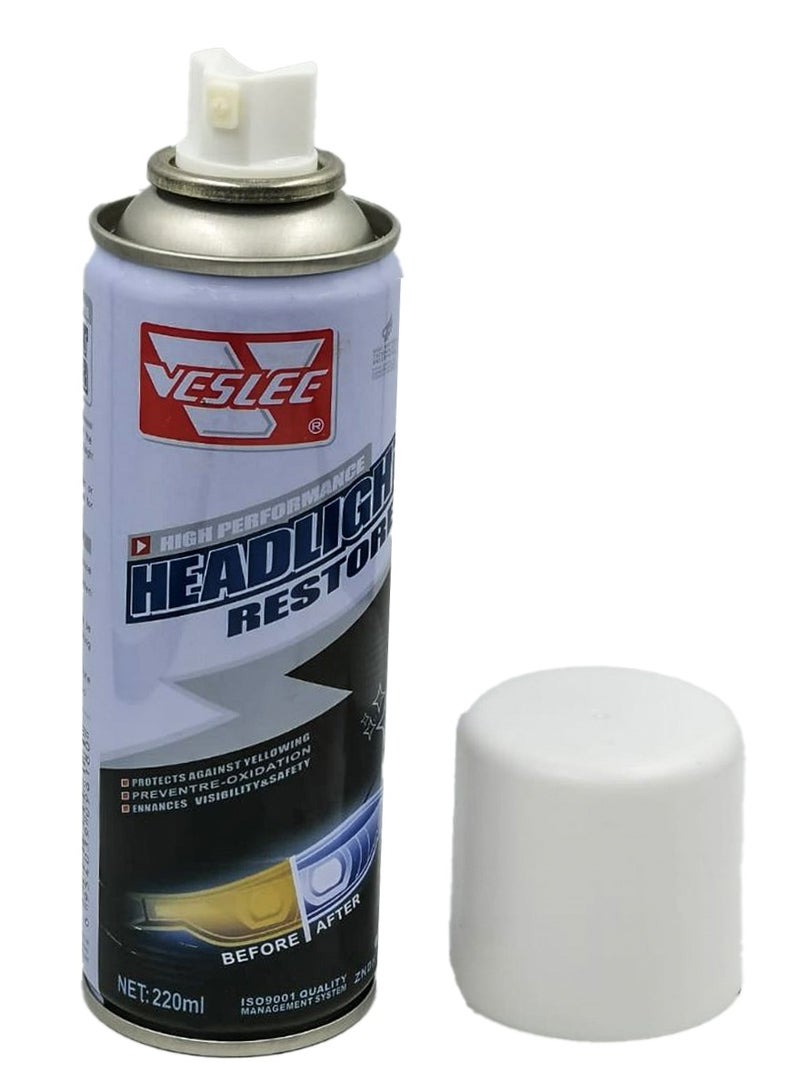 Headlight Restorer Yellowing Protection HIgh Performance  Head Light Restorer 220ml