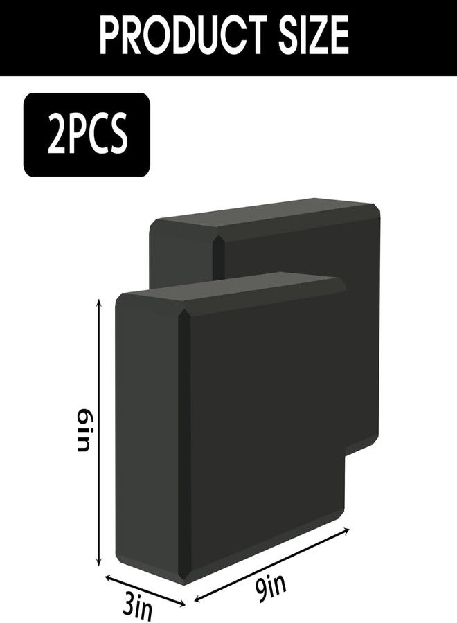 UROCK Yoga Block - Supportive Latex-Free EVA Foam with Soft Non-Slip Surface and Beveled Edges for Pilates, Meditation, Stability, Balance, and Deeper Stretches (Black-2pc+Yoga Belt-1pc-Black) - Image 2