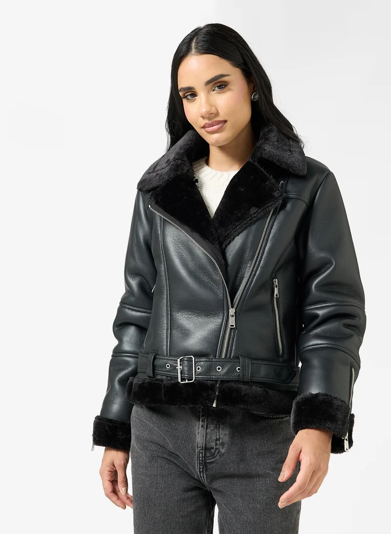 ONLY Onlagnete Faux Leather Jacket