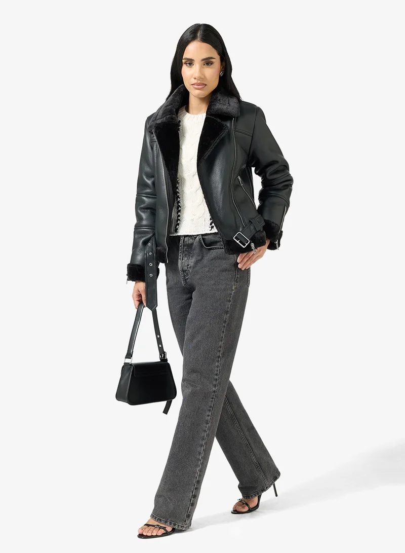 ONLY  Onlagnete Faux Leather Jacket for Women | Best Price UAE