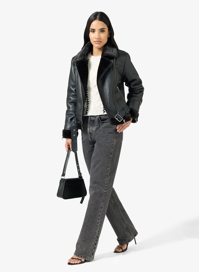 ONLY Onlagnete Faux Leather Jacket - Image 4