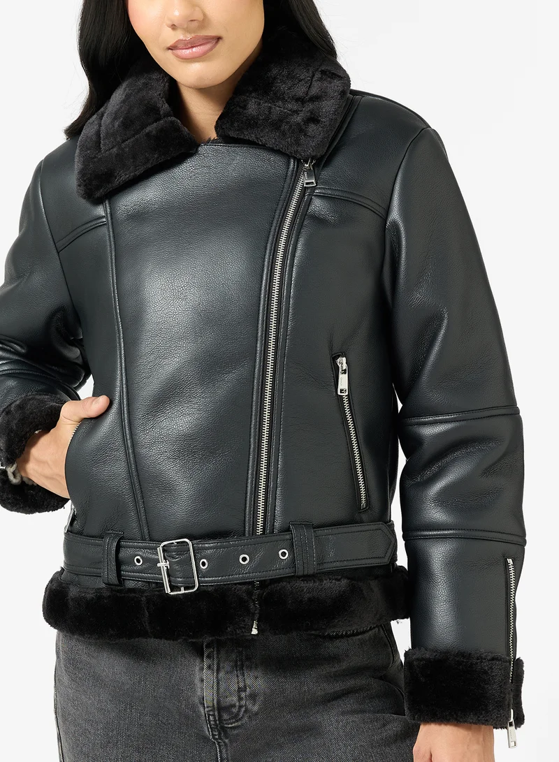 ONLY  Onlagnete Faux Leather Jacket for Women | Best Price UAE