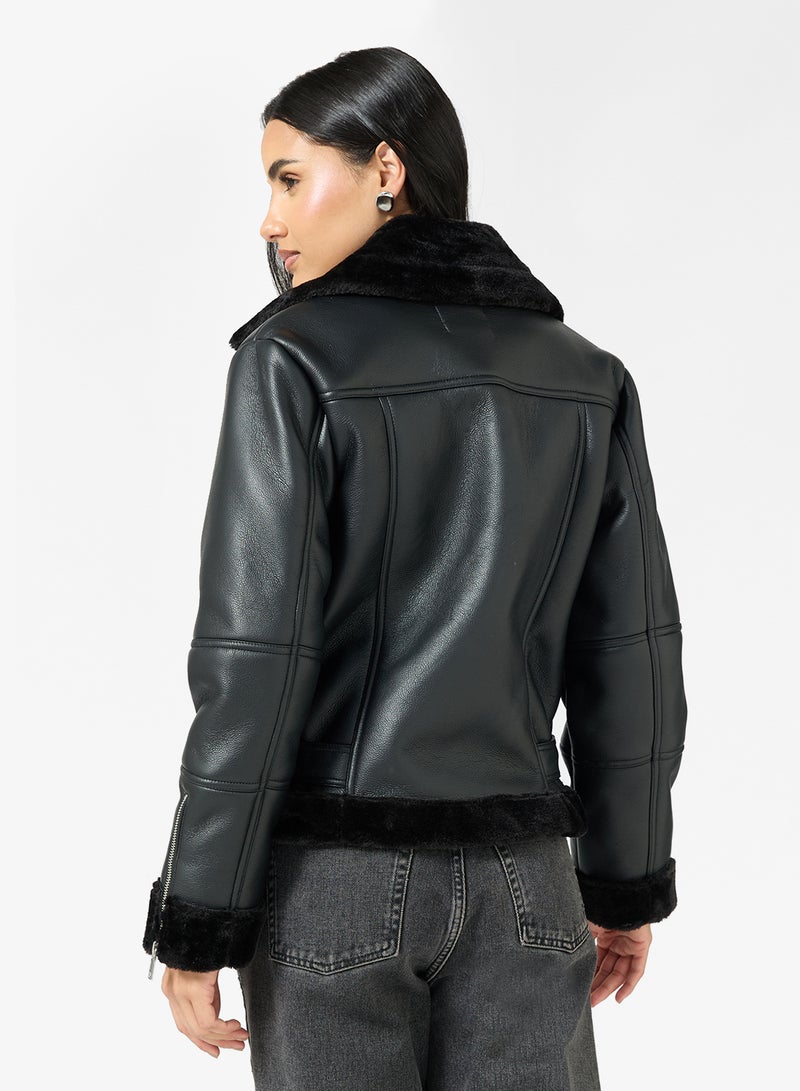 ONLY Onlagnete Faux Leather Jacket - Image 2