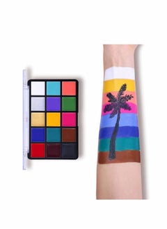 Excefore 15 Color face painting kits for kids Palette Long-lasting Waterproof No Stimulation Oiliness Facial Paint Cream  - Image 3