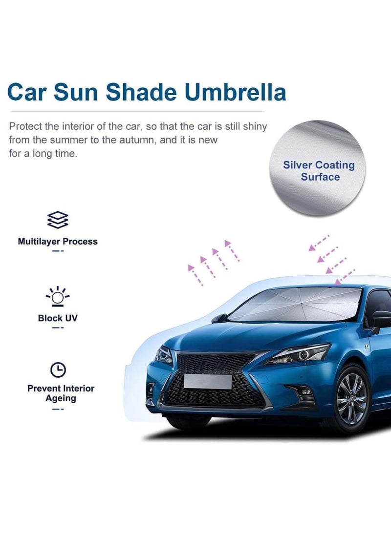 Wadi Car Windshield Sun Shade UV Heat Protection Foldable Keeps Your Car Cool and Blocks UV Rays - Image 4
