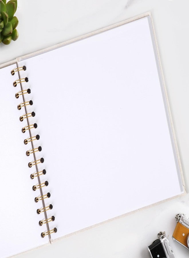 MEMOTOR Black Linen Hardcover Scrapbook, 8x8 Inch Photo Album with 40 White Pages + Corner Stickers, Ideal for Anniversary, Graduation, or Travel Memories - Image 5