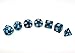 CREEBUY 7Pcs DND Dice Set RPG Polyhedral Dice for Dungeon and Dragons MTG DD D20 D12 D10 D8 D6 D4 Lake Blue Silver - Image 4