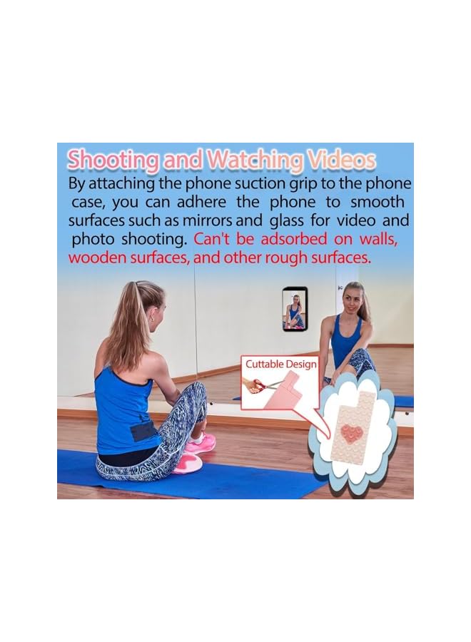 Green Tiger Silicone Suction Phone Case Mount, Cuttable Design of Silicone Adhesive Phone Stand Sticky for Cell Phone, Hands-Free Phone Accessories Holder for Selfies and Videos Pink - Image 4