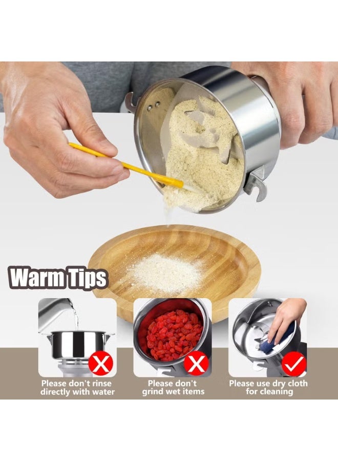 Heavy Duty 1000W Electric Grain Grinder 200g Capacity for Home & Small Business Flour Production - Image 3