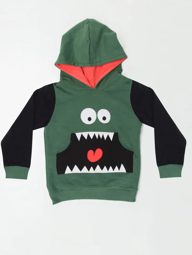 Denokids Glutton Hooded Boy Sweatshirt