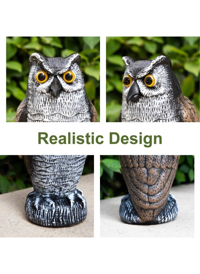 Owl Decoys to Scare Birds Away,Fake Decoy to Keep Pigeons Away,Bird Nature Enemy Deterrents Scare Pest Repellent Devices Plastic Owl Scarecrow for Outdoor Garden Yard Pool Decoration (2Pack) - Image 4