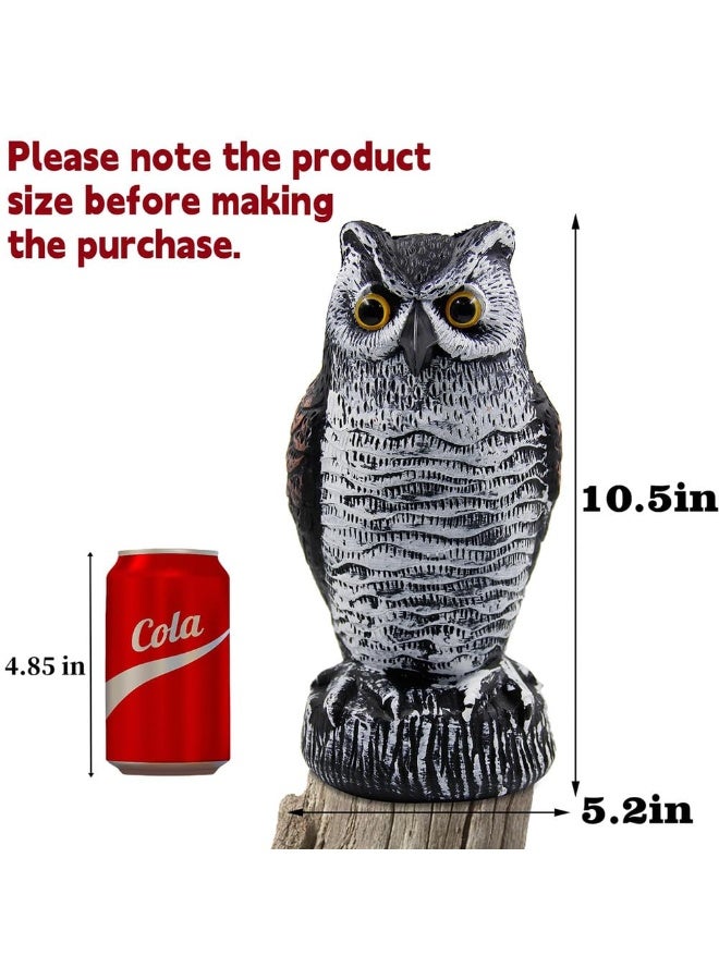 Owl Decoys to Scare Birds Away,Fake Decoy to Keep Pigeons Away,Bird Nature Enemy Deterrents Scare Pest Repellent Devices Plastic Owl Scarecrow for Outdoor Garden Yard Pool Decoration (2Pack) - Image 3