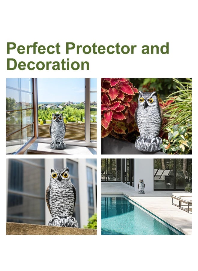 Owl Decoys to Scare Birds Away,Fake Decoy to Keep Pigeons Away,Bird Nature Enemy Deterrents Scare Pest Repellent Devices Plastic Owl Scarecrow for Outdoor Garden Yard Pool Decoration (2Pack) - Image 5