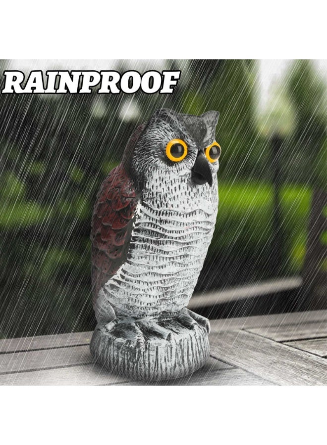 Owl Decoys to Scare Birds Away,Fake Decoy to Keep Pigeons Away,Bird Nature Enemy Deterrents Scare Pest Repellent Devices Plastic Owl Scarecrow for Outdoor Garden Yard Pool Decoration (2Pack) - Image 2