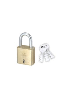 Harrison Harrison Brass 9 Levers Polished Padlock with 3 Keys 7T0032 40mm Polished Finish  - Image 1
