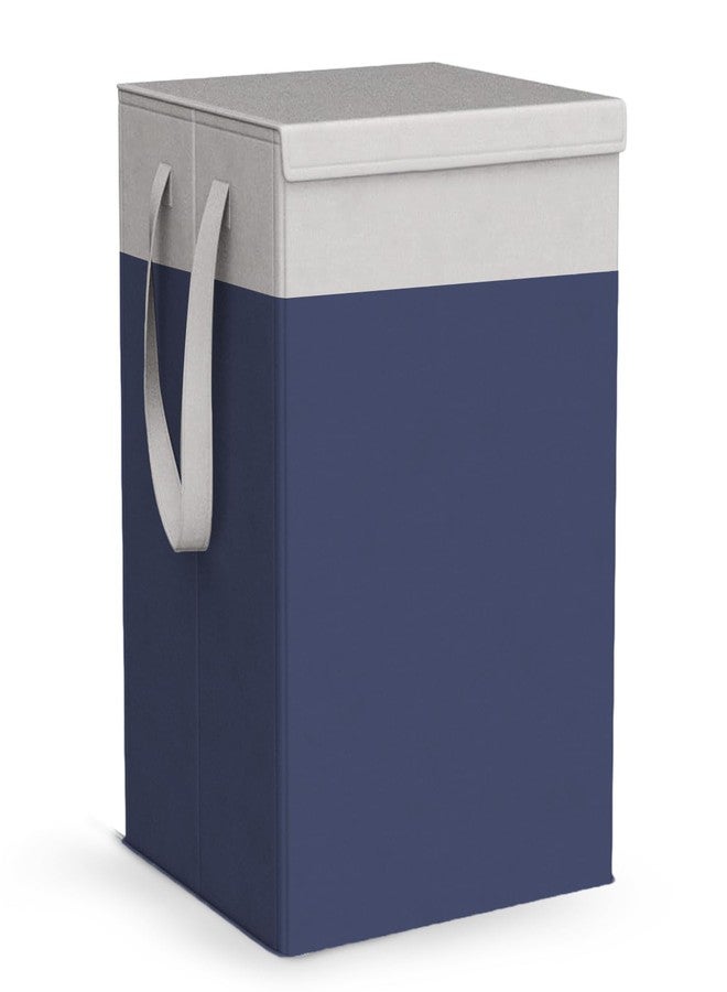 LAXIS® 75L Laundry Bag for Clothes with Lid, Large Dirty Clothes Laundry Basket & Cloth Storage Bin, Used Clothes Organizer, Multipurpose Laundry Basket for Bedroom & Bathroom - Blue - Image 1
