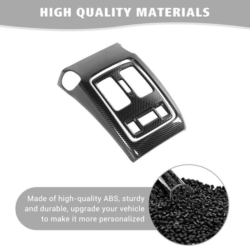 Jimen غطاء تريم لفتحة التهوية لصندوق مسند الذراع الخلفي من جيمين لجيب جراند شيروكي 2011-2020 (ألياف كربونية) - Image 3