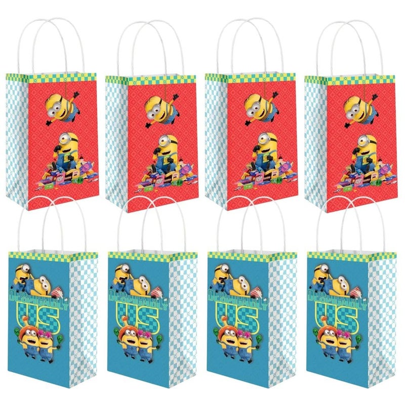 Amscan حقائب كرافت مطبوعة ملونة من أمتسكان ديسبيكابل مي 825 × 5 عبوة من 8 مثالية للحفلات والهدايا والمكافآت