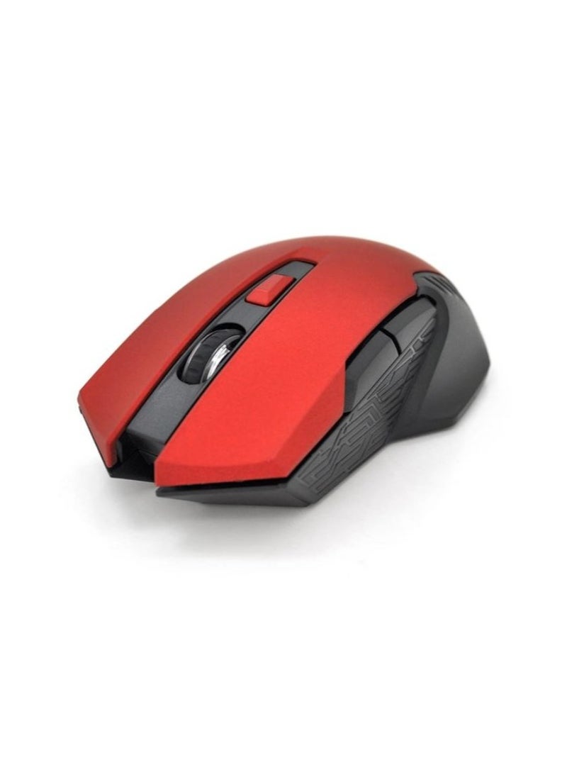 FANTECH - Red WG10 Mouse Wireless (2.4GHZ) Gaming Mouse With USB Receiver | Optical Sensor 2,000 DPI - PC/LAPTOP/MAC - Image 1