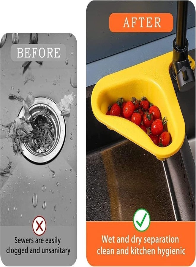 CESHTA Multi-Functional Swan Shape Kitchen Sink Drain Basket - Hanging Filtering Draining Rack, Plastic Organizer, Corner Dish Drying Rack for Washing Vegetables & Fruits, Fits All Sinks (Multicolor) - Image 4