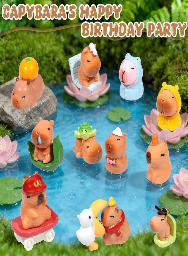 Exasinine 26pcs Miniature Capybara Figurines Mini Resin Capybara for DIY Fairy Garden Decoration Moss Landscape Home House Birthday Party Decorations - Image 4