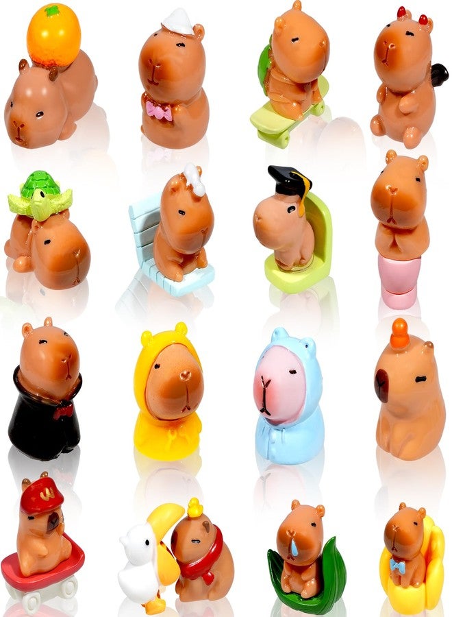 Exasinine 26pcs Miniature Capybara Figurines Mini Resin Capybara for DIY Fairy Garden Decoration Moss Landscape Home House Birthday Party Decorations - Image 1