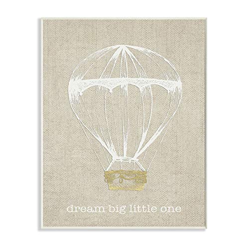 Stupell Industries Stupell Home Décor Dream Big Little One Hot Air Balloon Wall Plaque Art, 10 x 0.5 x 15, Proudly Made in USA - Image 1