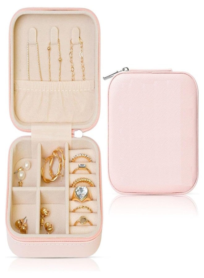 JELVI Square Travel Jewellery Box Multicolor for Women, Travel Earrings Organiser Box, Portable Jewellery Box Organisers for Rings, Earrings, Bracelets, Necklaces Decorative box - Image 1