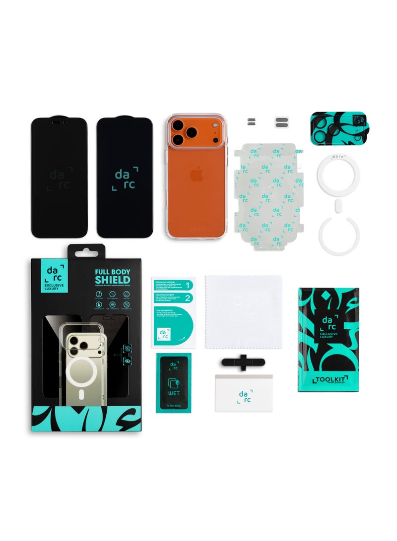 darc Economical 5-in-1 Protection Package for iPhone 17 Pro Max providing effective protection against shocks and scratches with high quality - Image 2