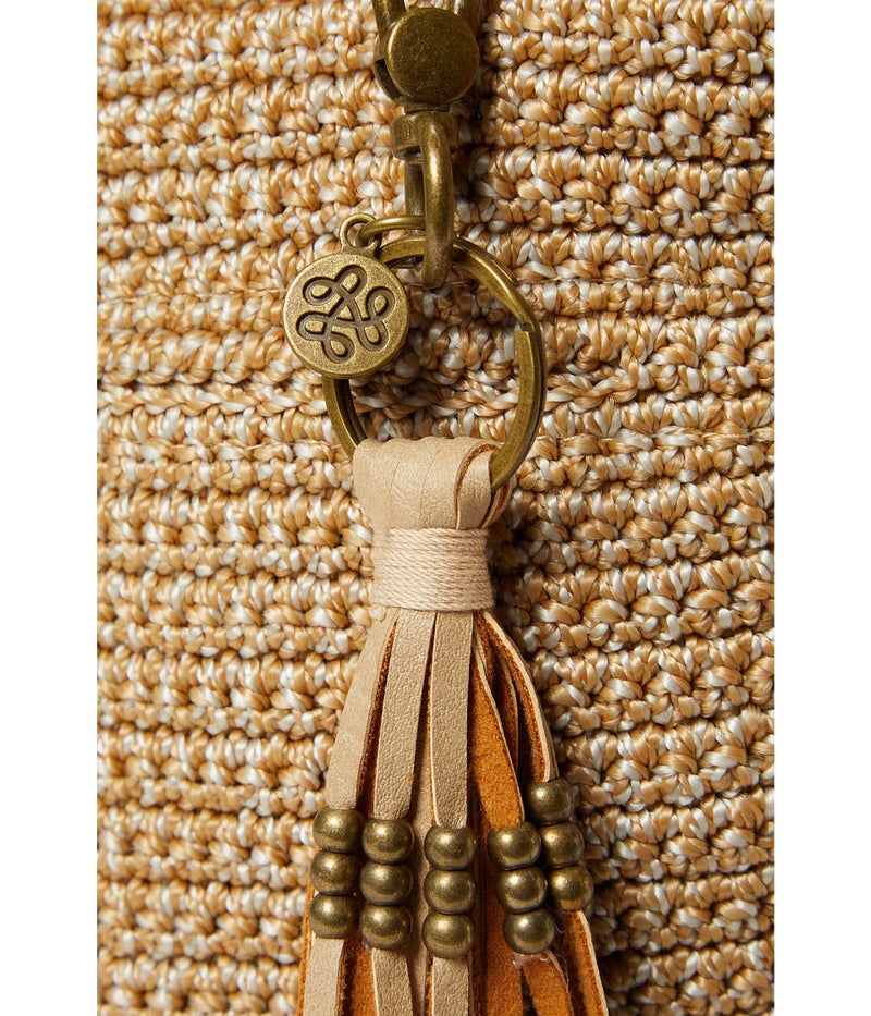 The Sak Lucia Crossbody Bag in Crochet, Convertible Purse with Adjustable Shoulder Strap, Bamboo Static - Image 4