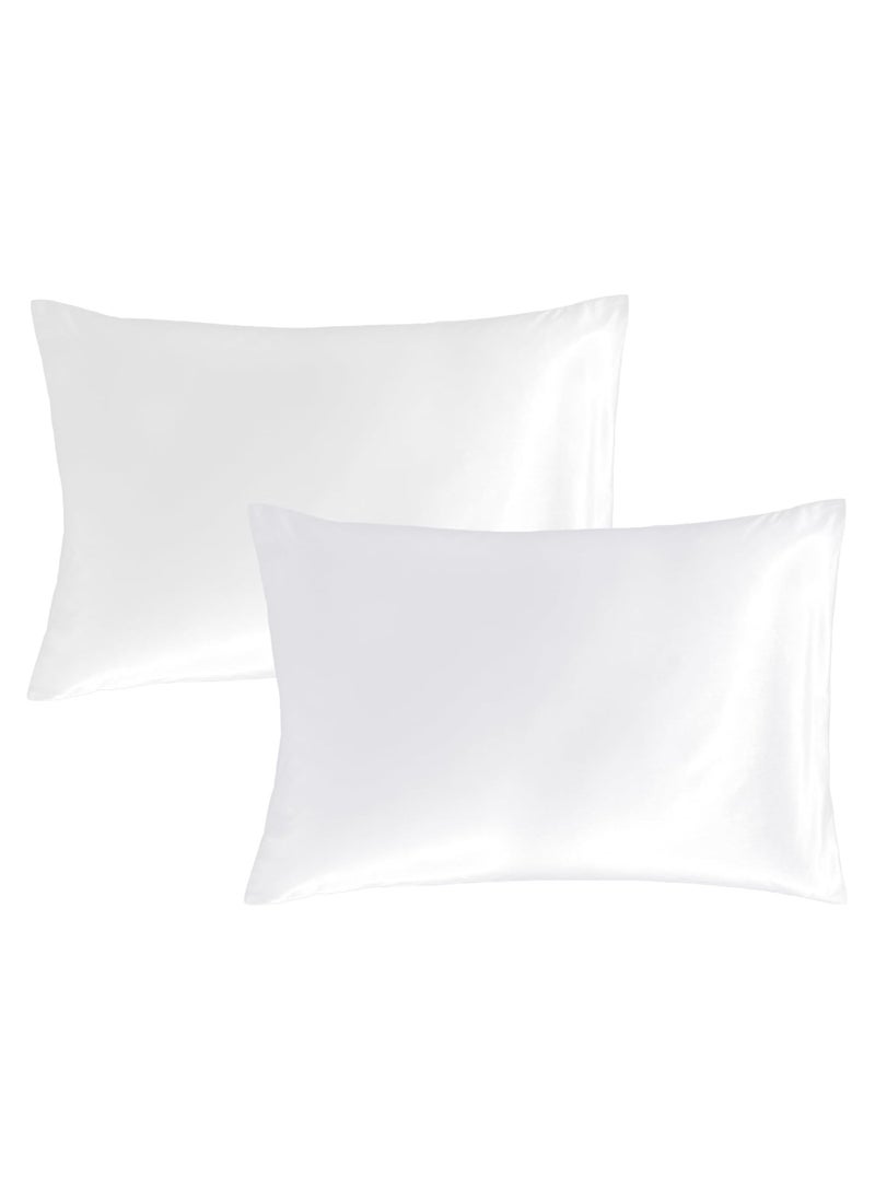 Infinitee Xclusives Premium White King Pillow Cases - 2 Piece Set Pillow Cover - Soft Brushed Microfiber Fabric - Pillow Cases Standard Size (20x40 Inches) by Infinitee Xclusives  - Image 1