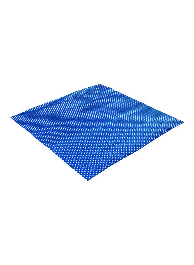 Restaurantware 12" x 12" Rippled Aluminum Foil Food Wrap and Fry Basket Liner: Perfect for Restaurant Take Out, Bakeries, and Food Trucks - Royal Blue Polka Dot Foil Sandwich Wraps - 500-CT - Image 1