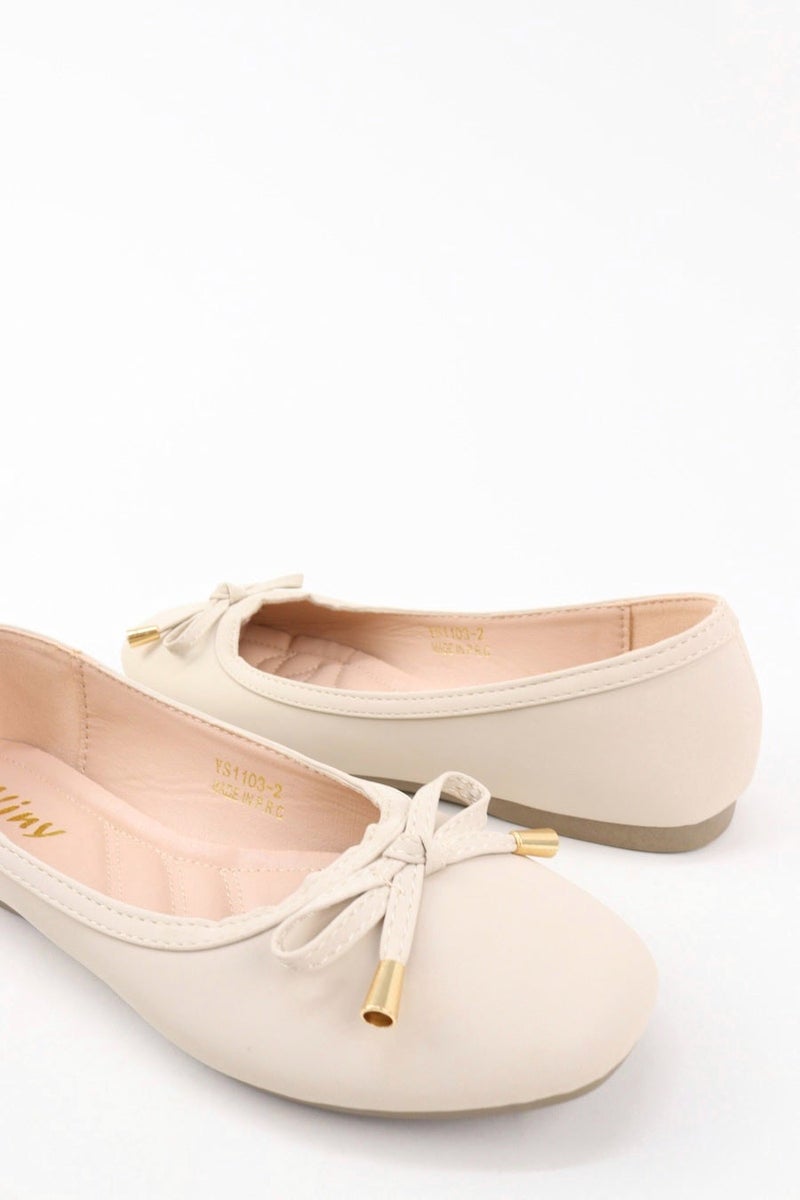 VINY Women's Cushioned Ballet Flats – Comfortable Slip-On Ballerina Shoes, Lightweight Casual Flat Shoes, Soft Walking & Office Footwear for Everyday Wear - Image 3